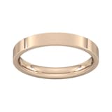 Goldsmiths 3mm Flat Court Heavy Wedding Ring In 18 Carat Rose Gold