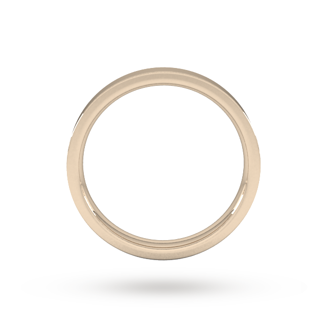 Goldsmiths 3mm Flat Court Heavy Wedding Ring In 18 Carat Rose Gold - Ring Size J