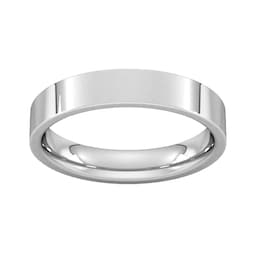 08309714 - 4mm Flat Court Heavy Wedding Ring In 9 Carat White Gold