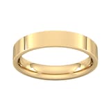 Goldsmiths 4mm Flat Court Heavy Wedding Ring In 9 Carat Yellow Gold