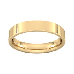 08309715 - 4mm Flat Court Heavy Wedding Ring In 9 Carat Yellow Gold