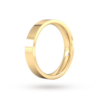 Goldsmiths 4mm Flat Court Heavy Wedding Ring In 9 Carat Yellow Gold Goldsmiths 4mm Flat Court Heavy Wedding Ring In 9 Carat Yellow Gold