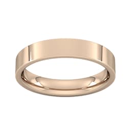 08309716 - 4mm Flat Court Heavy Wedding Ring In 9 Carat Rose Gold