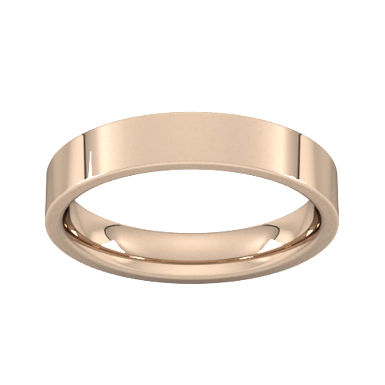 Goldsmiths 4mm Flat Court Heavy Wedding Ring In 18 Carat Rose Gold Goldsmiths 4mm Flat Court Heavy Wedding Ring In 18 Carat Rose Gold