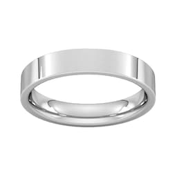 08309720 - 4mm Flat Court Heavy Wedding Ring In 950 Palladium