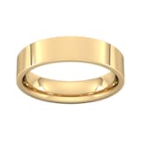 Goldsmiths 5mm Flat Court Heavy Wedding Ring In 9 Carat Yellow Gold
