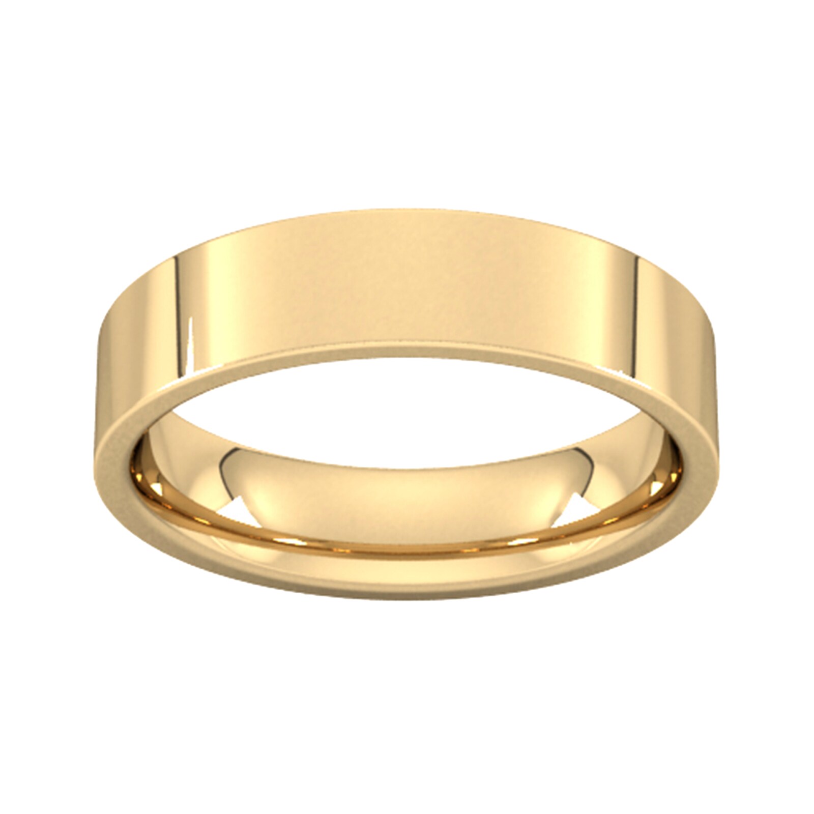 thumbnail interactive-video image 1 of 9ct Yellow Gold Flat Court Wedding Ring – Heavy Hallmarked Band (3mm To 8mm) 1 of 3