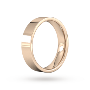 Best Luxury 
5mm Flat Court Heavy Wedding Ring In 9 Carat Rose Gold