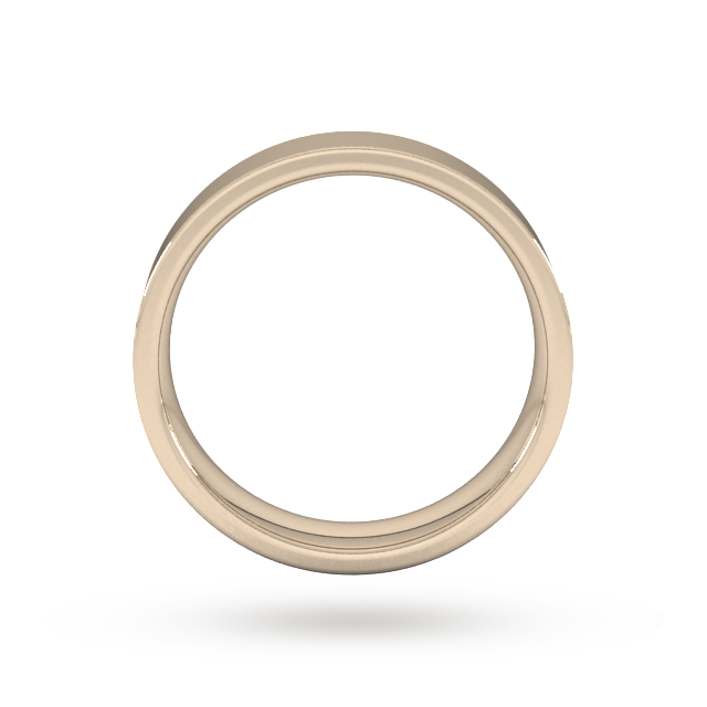 Goldsmiths 5mm Flat Court Heavy Wedding Ring In 9 Carat Rose Gold - Ring Size G