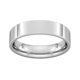 08309775 - 5mm Flat Court Heavy Wedding Ring In Platinum