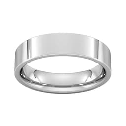 08309776 - 5mm Flat Court Heavy Wedding Ring In Sterling Silver