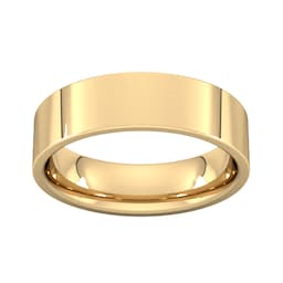 08309827 - 6mm Flat Court Heavy Wedding Ring In 9 Carat Yellow Gold