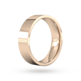 Goldsmiths 6mm Flat Court Heavy Wedding Ring In 9 Carat Rose Gold - Ring Size Q