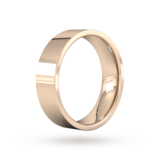 Goldsmiths 6mm Flat Court Heavy Wedding Ring In 18 Carat Rose Gold