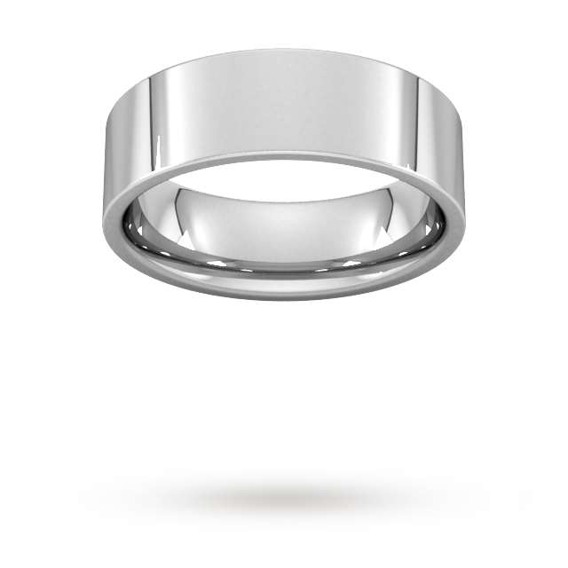 Goldsmiths 6mm Flat Court Heavy Wedding Ring In 950 Palladium