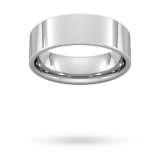 Goldsmiths 6mm Flat Court Heavy Wedding Ring In 950 Palladium