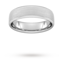 08309846 - 6mm Flat Court Heavy Matt Finished Wedding Ring In 9 Carat White Gold