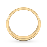 Goldsmiths 6mm Flat Court Heavy Matt Centre With Grooves Wedding Ring In 18 Carat Yellow Gold
