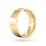 Goldsmiths 7mm Flat Court Heavy Wedding Ring In 9 Carat Yellow Gold