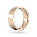 Goldsmiths 7mm Flat Court Heavy Wedding Ring In 18 Carat Rose Gold