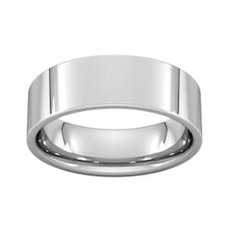08309887 - 7mm Flat Court Heavy Wedding Ring In 950 Palladium