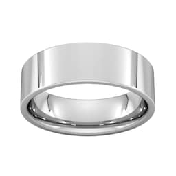 08309889 - 7mm Flat Court Heavy Wedding Ring In Sterling Silver