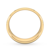 Goldsmiths 7mm Flat Court Heavy Polished Chamfered Edges With Matt Centre Wedding Ring In 9 Carat Yellow Gold
