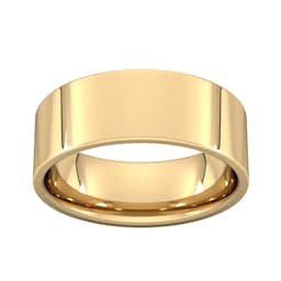 08309918 - 8mm Flat Court Heavy Wedding Ring In 9 Carat Yellow Gold