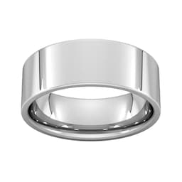 08309921 - 8mm Flat Court Heavy Wedding Ring In Sterling Silver