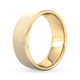 Goldsmiths 8mm Flat Court Heavy Matt Finished Wedding Ring In 9 Carat Yellow Gold - Ring Size N