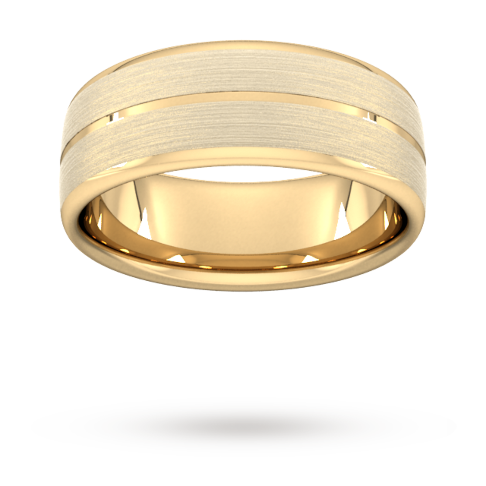 Goldsmiths 8mm Flat Court Heavy Centre Groove With Chamfered Edge ...