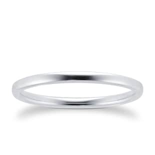 Goldsmiths Platinum 1.5mm Slight Court Wedding Ring