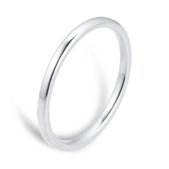 Goldsmiths Platinum 1.5mm Court Wedding Ring