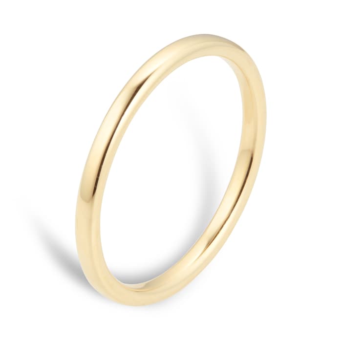 Goldsmiths 18ct Yellow Gold 1.5mm Court Wedding Ring