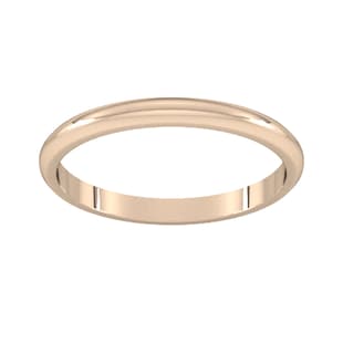 Best Luxury 
18ct Rose Gold 1.5mm D Shape Standard Wedding Ring