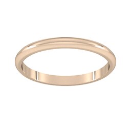 08340469 - 18ct Rose Gold 1.5mm D Shape Standard Wedding Ring