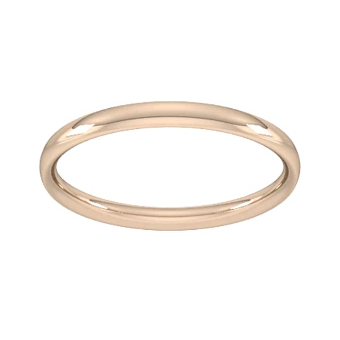Goldsmiths 18ct Rose Gold 1.5mm Traditional Court Standard Wedding Ring - Ring Size T