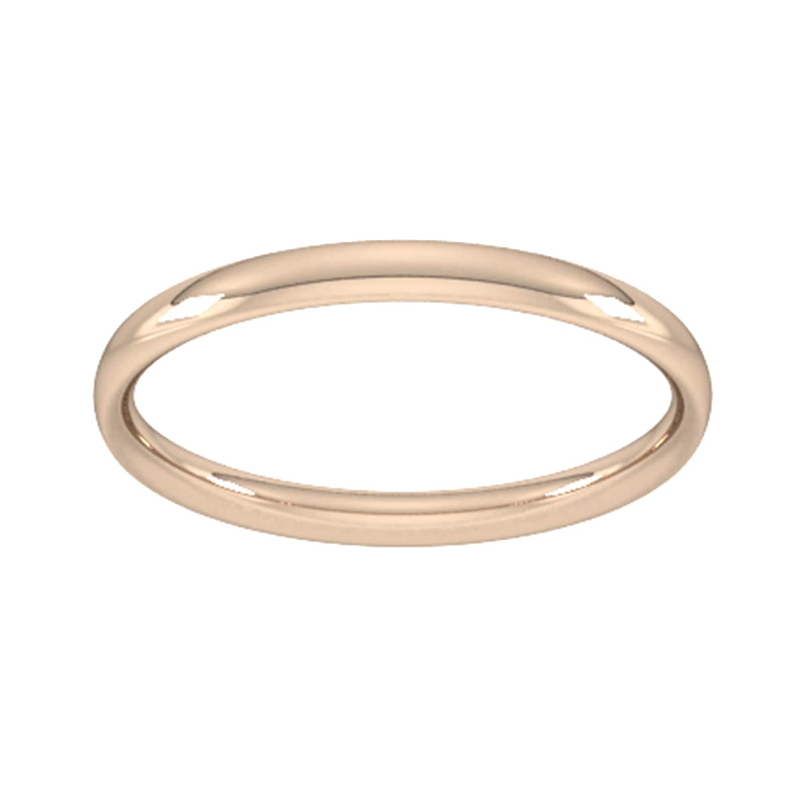 Goldsmiths 18ct Rose Gold 1.5mm Traditional Court Standard Wedding Ring