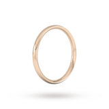 Goldsmiths 18ct Rose Gold 1.5mm Traditional Court Standard Wedding Ring - Ring Size T