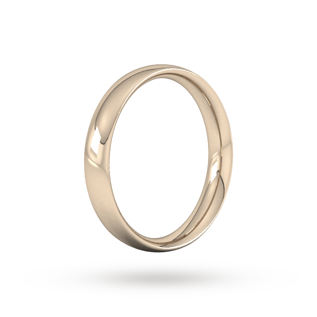 Goldsmiths 18ct Rose Gold 4mm Traditional Court Extra Heavy Wedding Ring