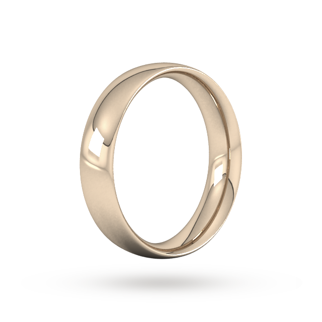 Goldsmiths 18ct Rose Gold 5mm Traditional Court Extra Heavy Wedding Ring