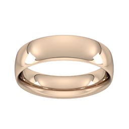 08340479 - 18ct Rose Gold 6mm Traditional Court Extra Heavy Wedding Ring