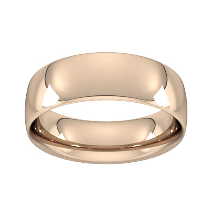 Goldsmiths 18ct Rose Gold 7mm Traditional Court Extra Heavy Wedding ...