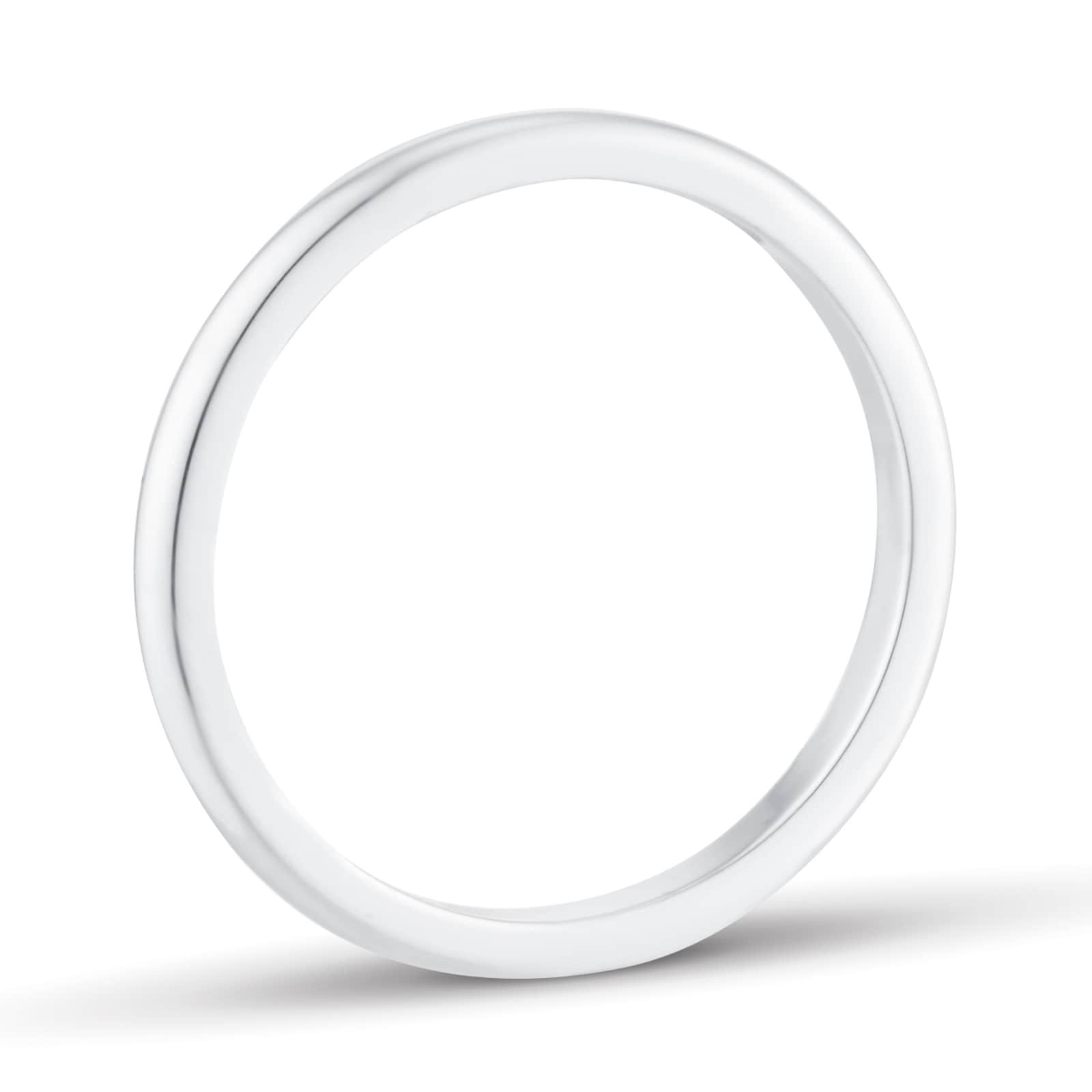 Goldsmiths 18ct White Gold 1.5mm D Shape Standard Wedding Ring Goldsmiths 18ct White Gold 1.5mm D Shape Standard Wedding Ring