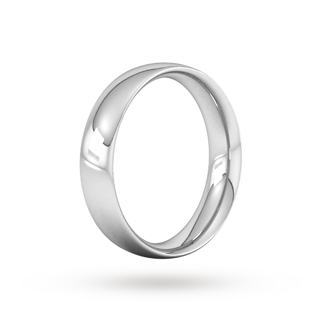 Goldsmiths 18ct White Gold 5mm Traditional Court Extra Heavy Wedding Ring