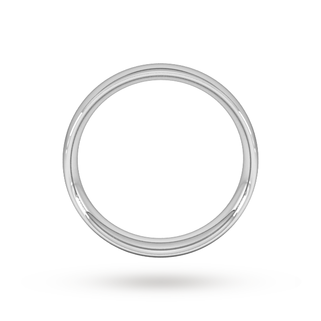 Goldsmiths 18ct White Gold 5mm Traditional Court Extra Heavy Wedding Ring
