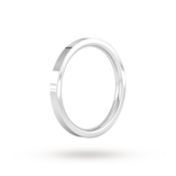 Goldsmiths 18ct White Gold 1.5mm Flat Court Heavy Wedding Ring