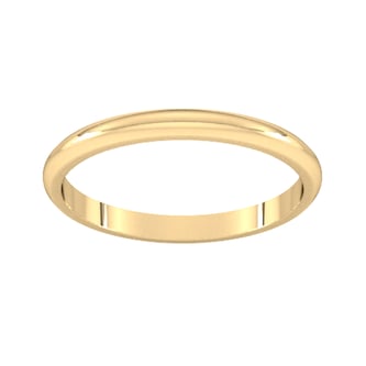 Goldsmiths 18ct Yellow Gold 1.5mm D Shape Standard Wedding Ring