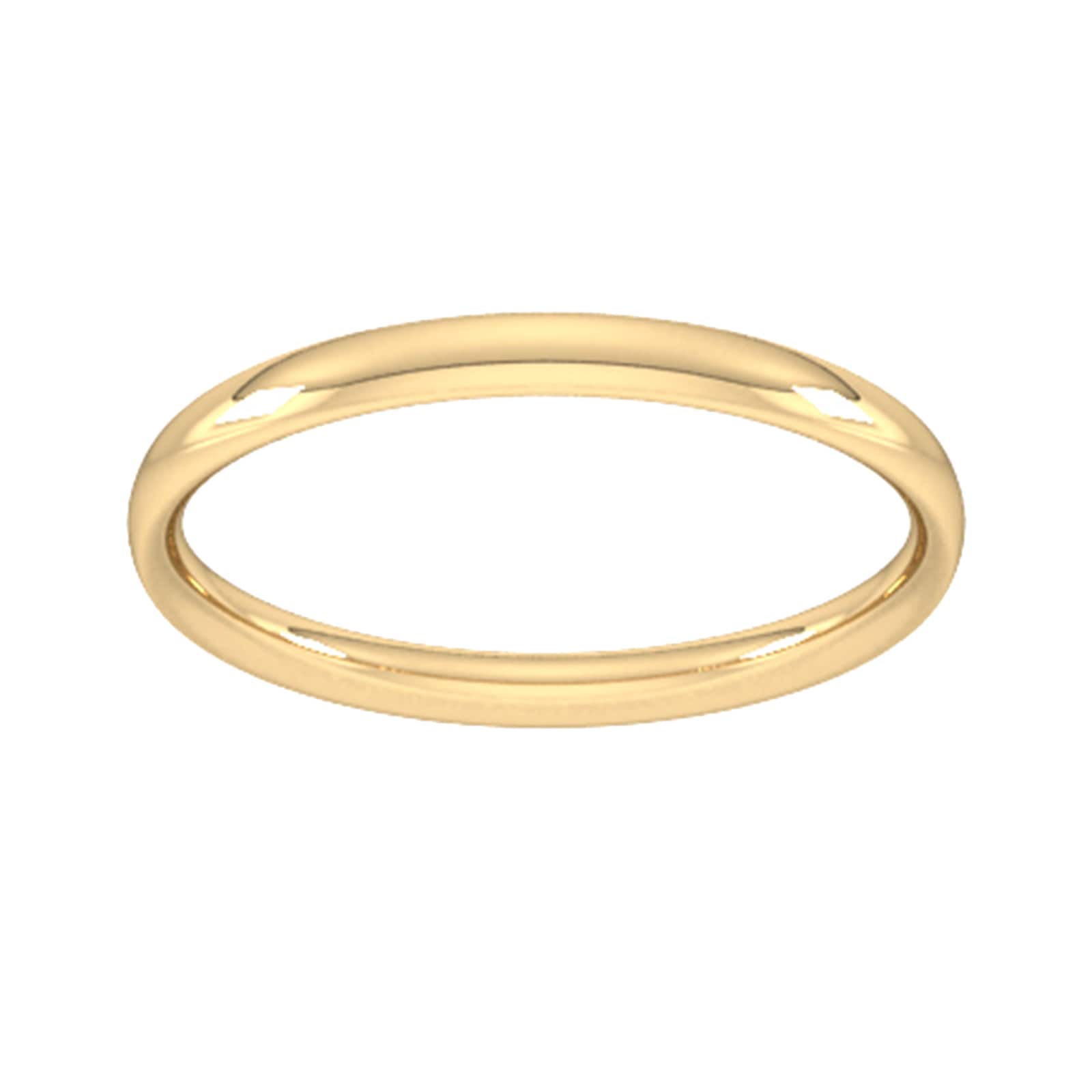 Goldsmiths 18ct Yellow Gold 1.5mm Traditional Court Standard Wedding Ring