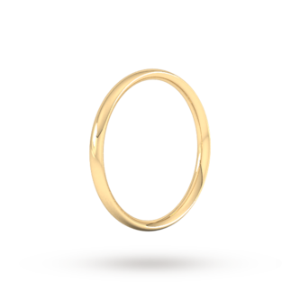 Goldsmiths 18ct Yellow Gold 1.5mm Traditional Court Standard Wedding Ring